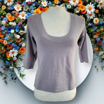 Pull lila à manches 3/4 🚺