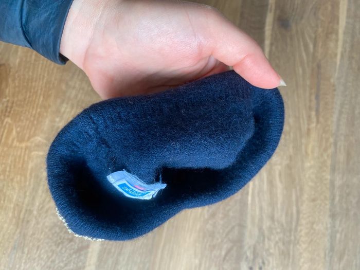 Bonnet bleu marine doré 12 mois - photo numéro 9