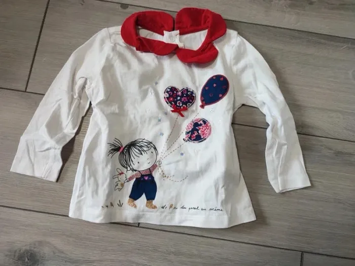 Lot 3 t-shirt manches longues 9 mois dpam sergent major et orchestra - photo numéro 6