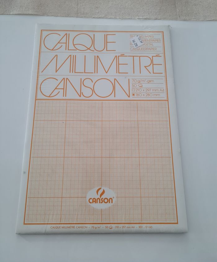 Carnet papier calque millimétré Canson NEUF