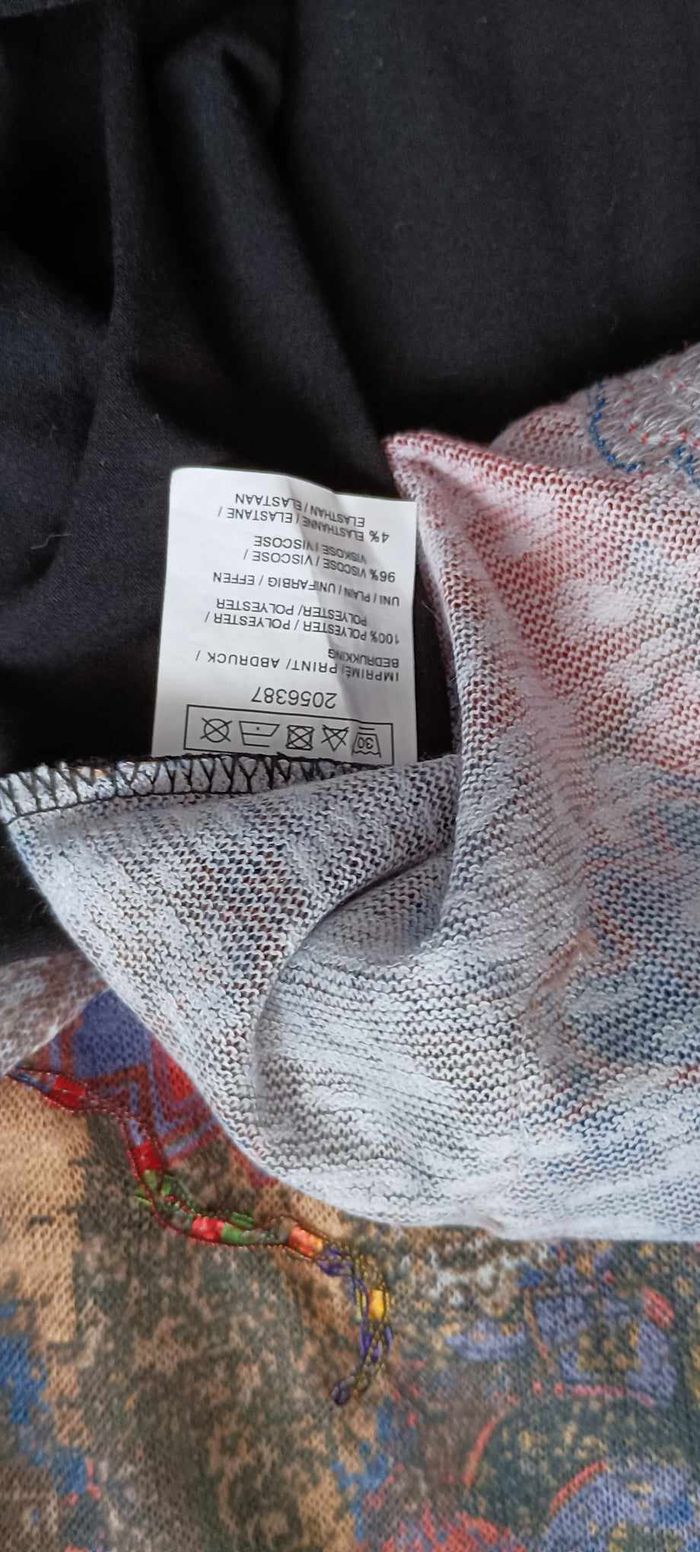 T-shirt imprimé bi-matière manches 3/4 Taille 1 - photo numéro 6