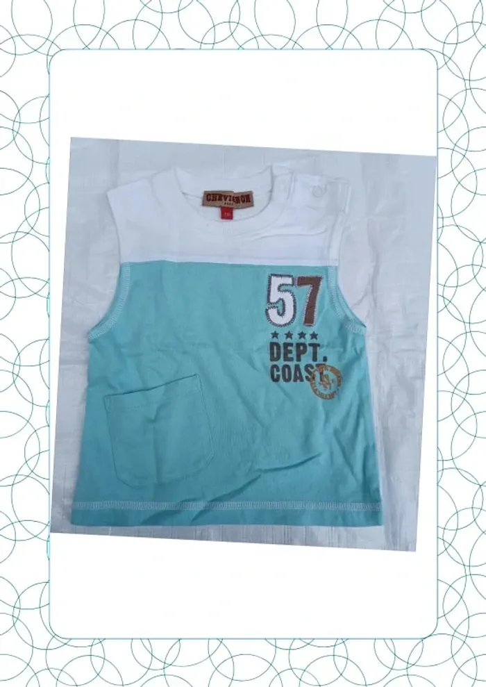 Tee shirt sans manche 9 mois Chevignon bébé