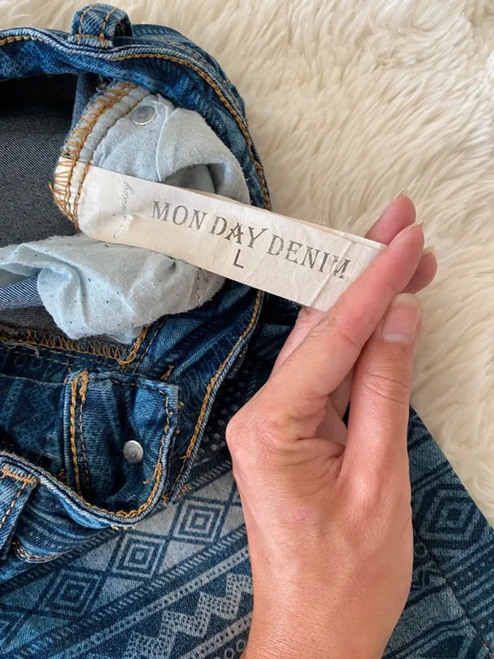 Jean skinny à motif - Taille L - Très bon état - photo numéro 4