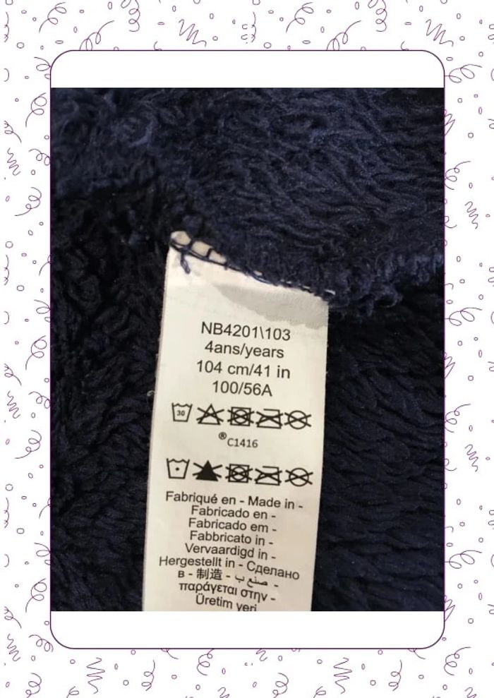 Robe de chambre polaire marine orchestra - photo numéro 4