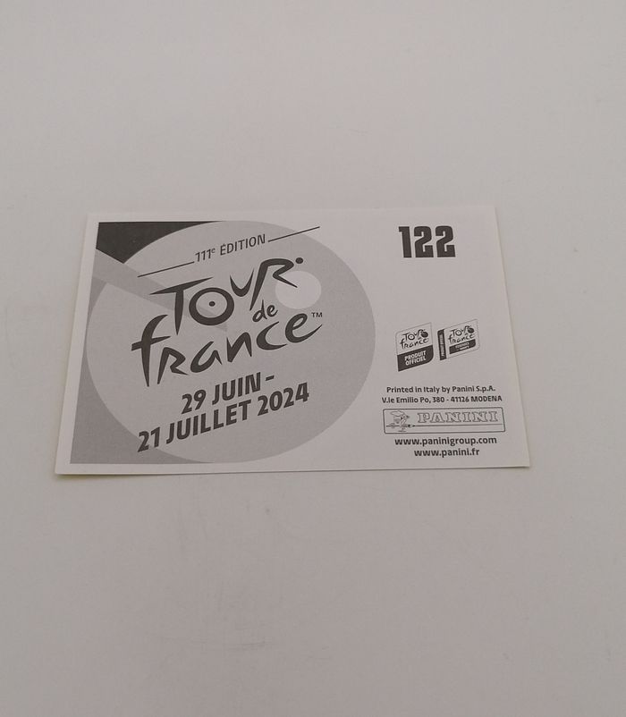 Panini sticker Tour de France 2024 n° 122. - photo numéro 3