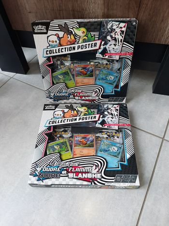 2 Coffret Poster Pokémon Foudre Noire et Flamme Blanche ev10.5 écarlate et Violet neuf scellé fr