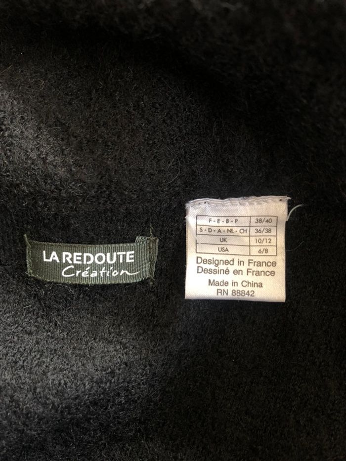 Veste noire originale en laine - photo numéro 6