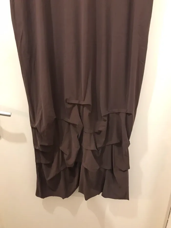 Robe femme longue sans manches marron taille unique - photo numéro 4