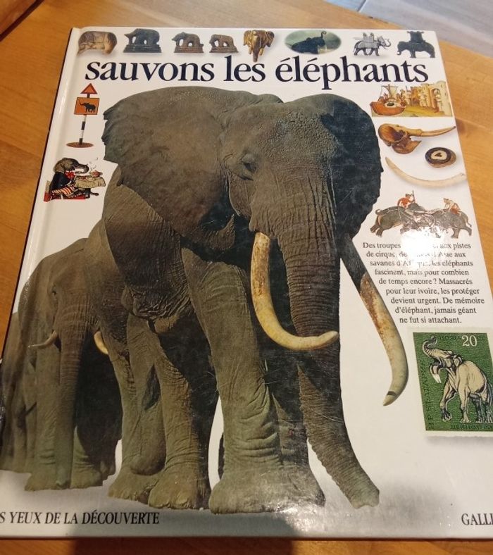 livre "sauvons les éléphants"