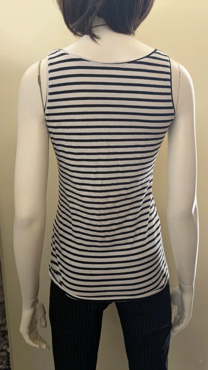 Débardeur rayé blanc noir - photo numéro 3