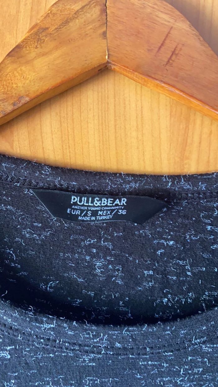 Tee-shirt noir et blanc Pull&Bear S - photo numéro 4