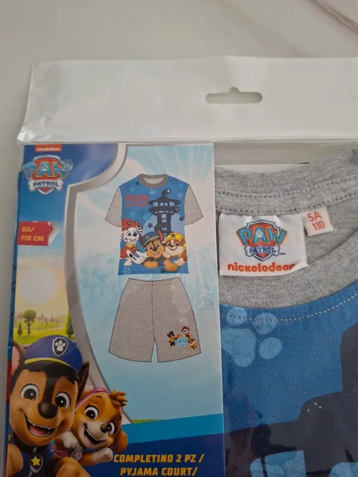 Ensemble short Tee-shirt Pat Patrouille Paw Patrol neuf avec étiquette taille 5 ans - photo numéro 3