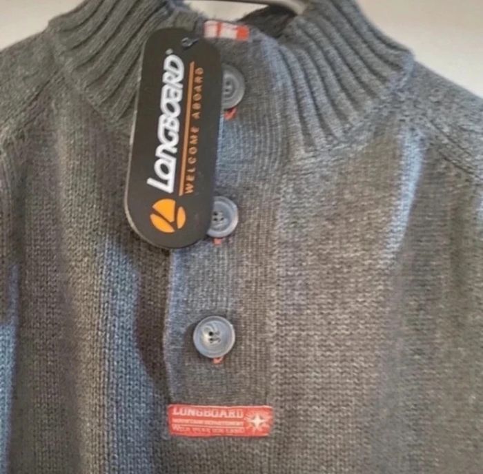 Pull col camionneur taille 16 ans de marque Longboard 16 ans Neuf - photo numéro 3