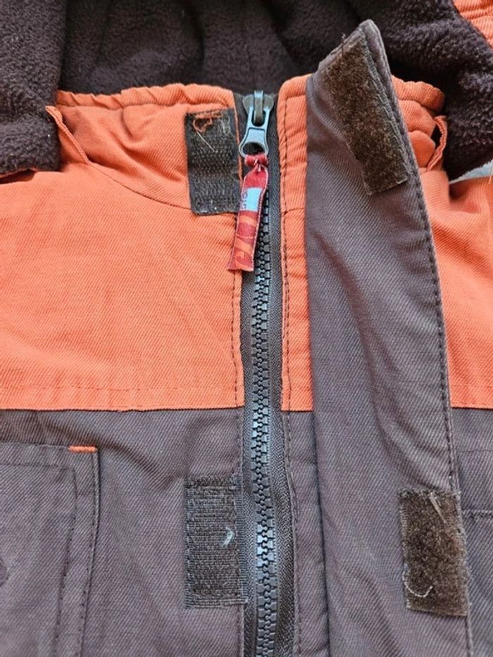 Manteau à capuche 3 en 1 marron et orange 3 ans Orchestra - photo numéro 2