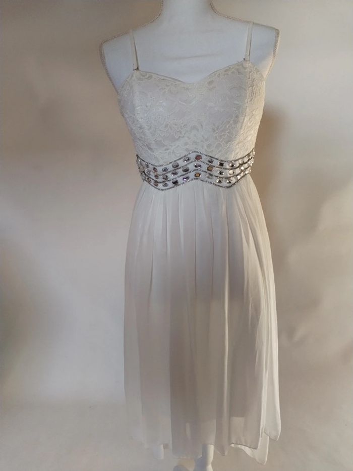 Robe blanche bustier taille L XL
