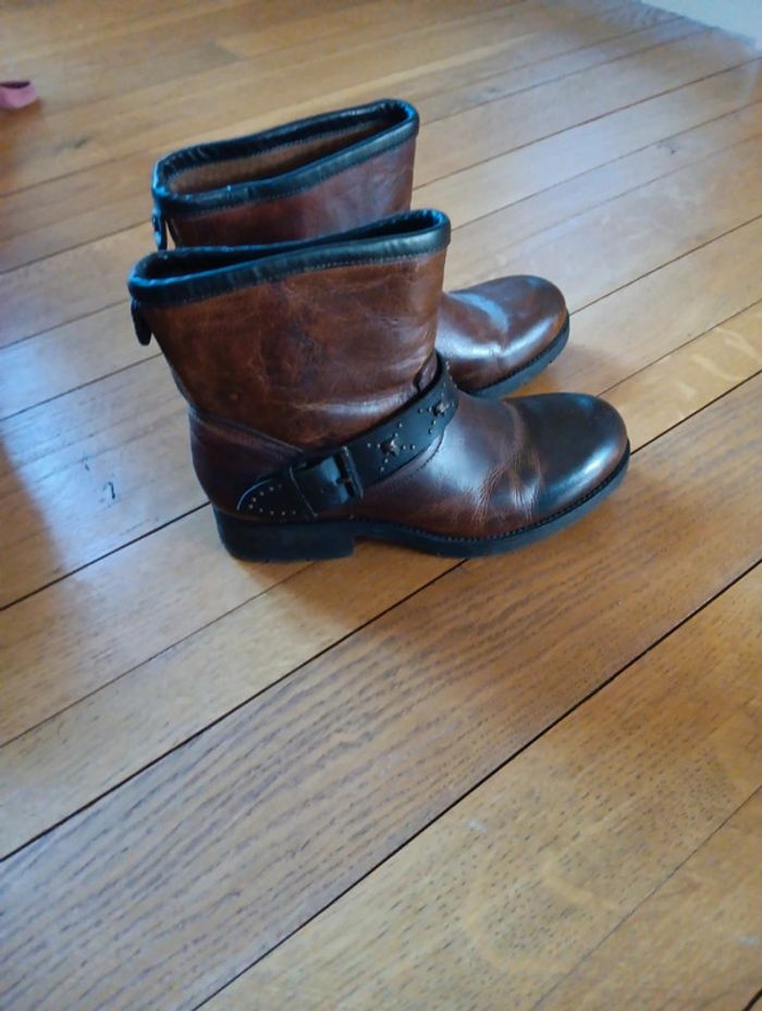 Bottines en cuir
