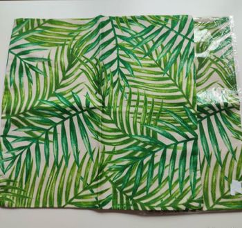 Lot de 2 housses de coussin motifs tropicaux 45x45 cm