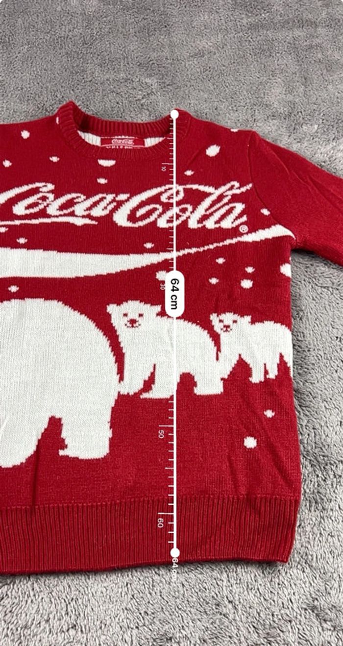 Pull de Noël Ours Coca-Cola x Pull&Bear Rouge Taille XS - photo numéro 3