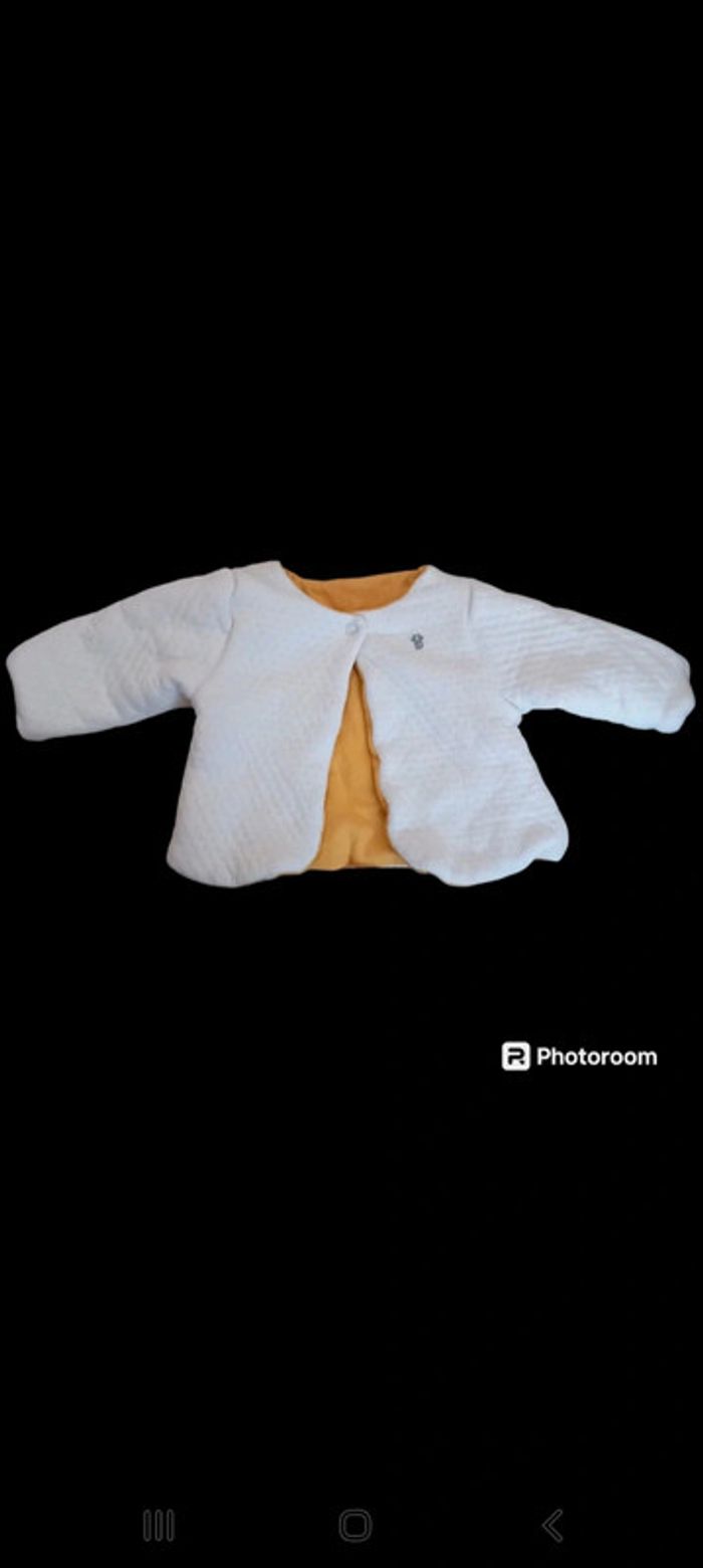 Joli gilet bébé fille réversible 3 mois obaïbi