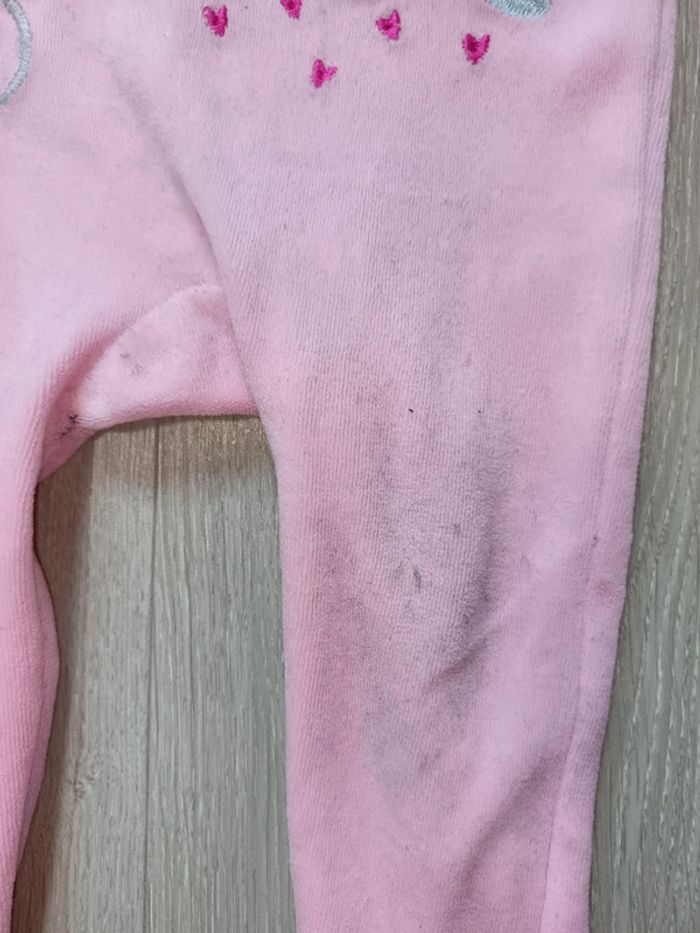 Lot pyjamas velours 1 pièce roses fille 12 mois - photo numéro 3