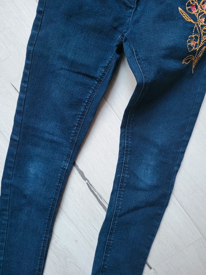 Jean slim brut brodé fille 8ans orchestra neuf - photo numéro 3