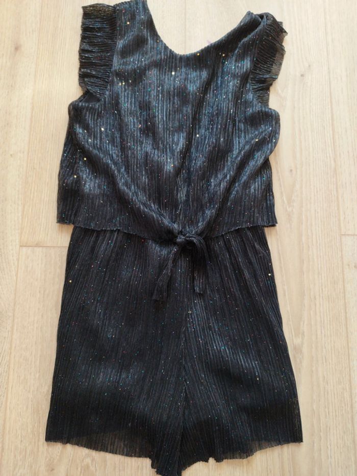 Combishort fille noir à paillettes 4 ans