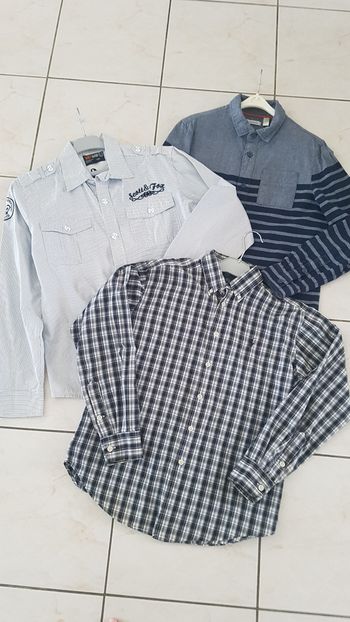 LOT de 3 chemises 14 ans RALPH LAUREN, SCOTT, OKAÏDI, TBE