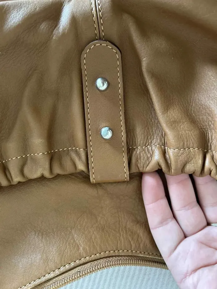 Sac bandoulière cuir camel Salamander – bon état - photo numéro 15