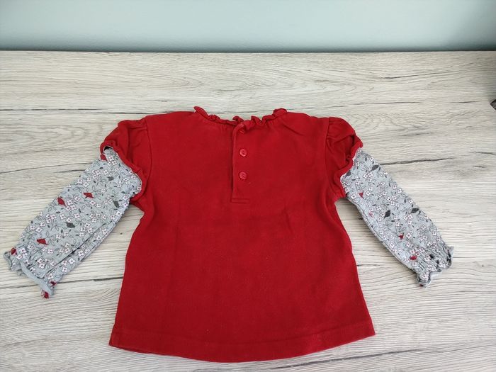 Ensemble tee-shirt manches longues et short fille 9 mois - photo numéro 6
