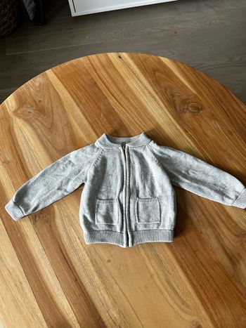 Gilet zippé cyrillus 6 mois gris