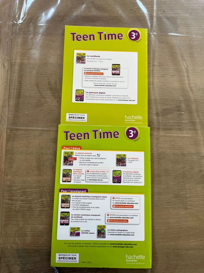Lots livres teen Time 3e - photo numéro 2