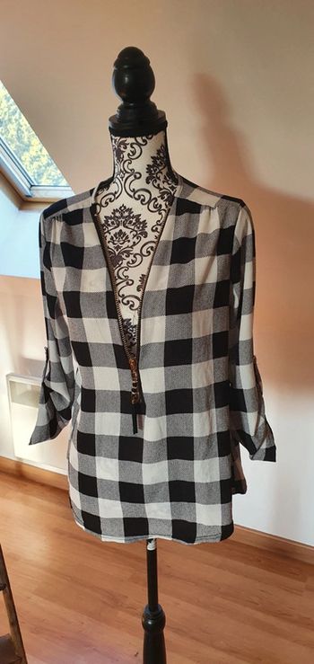 Chemise a carreaux manches retroussables
