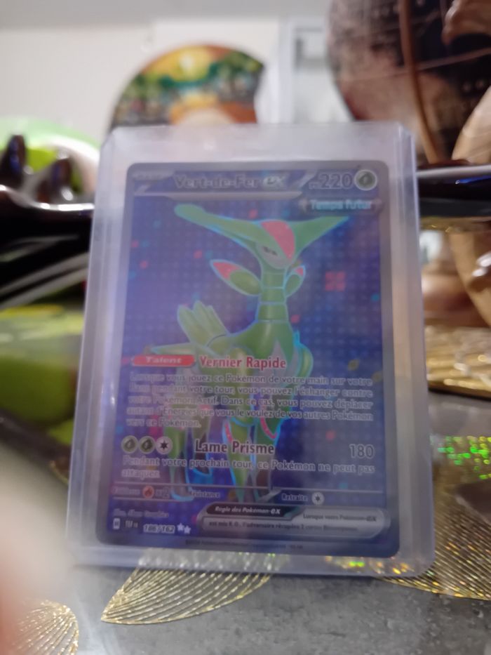 Carte pokémon vert-de-fer ex full art (force temporelle 186/162**)