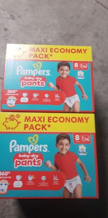 2 boîte de couche pampers pants taille 8 a 45€