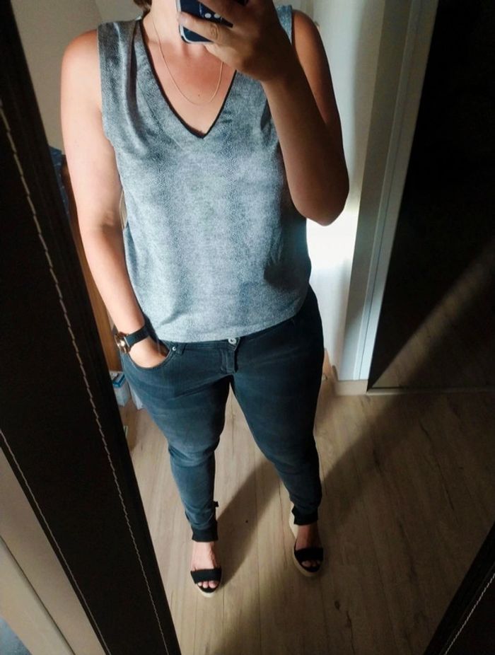 Débardeur haut sans manche taille m Morgan python