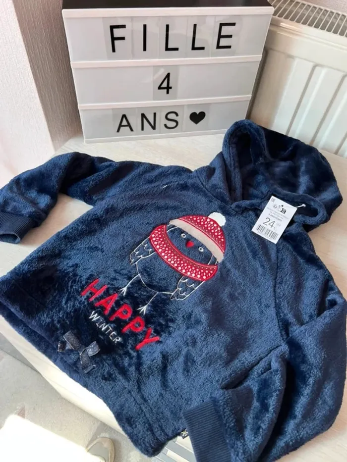 Sweat hiver chaud polaire Okaïdi 4 ans neuf