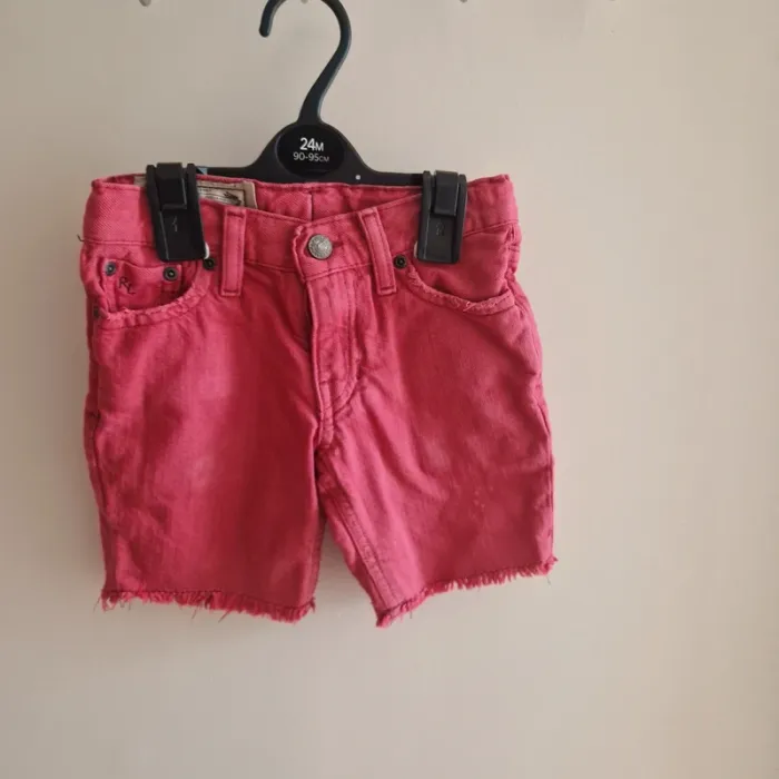 3 ans short rouge bordeaux