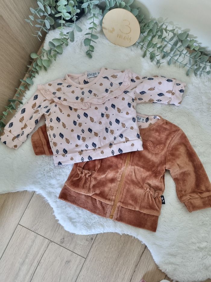 Ensemble chaud lot pull et gilet fille 3M