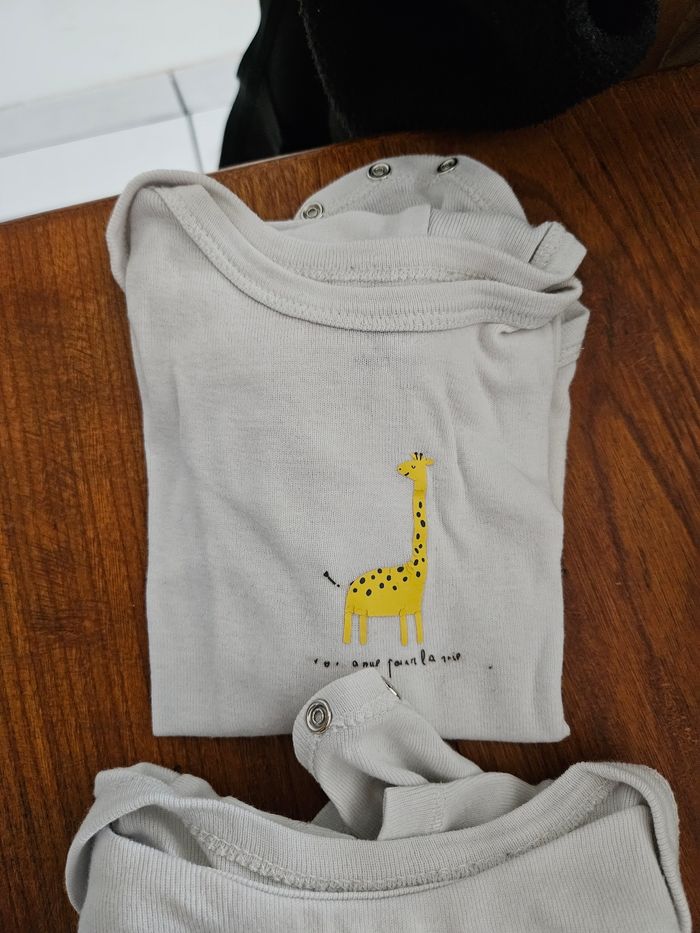 Lot de 3 body manch3 courte en 1 an