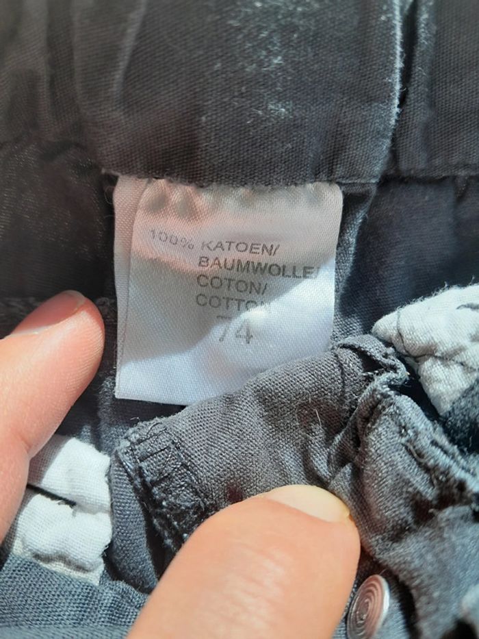 Pantalon gris large à poche bébé garçon Taille 74 - photo numéro 4