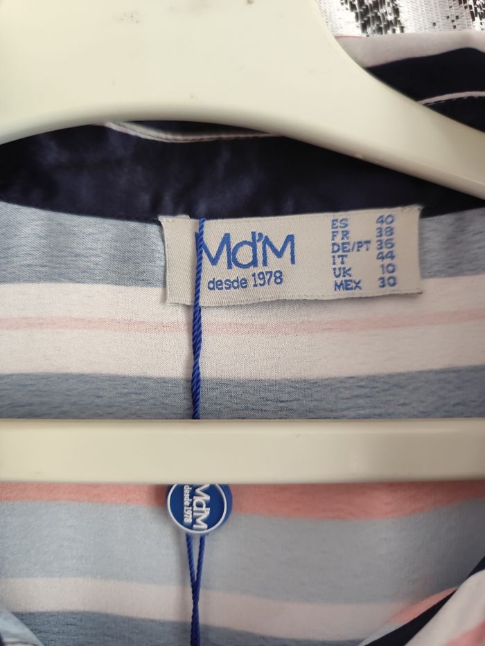 Chemisier à rayure en satin taille 38 - photo numéro 3