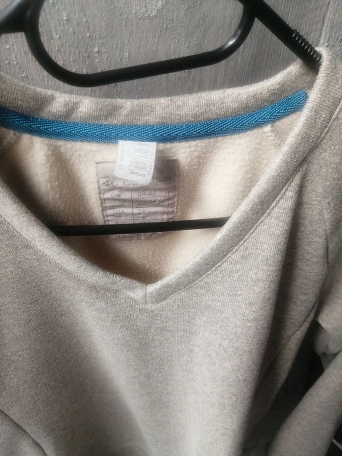 Pull chaud Moucheté gris / crème Taille XS - photo numéro 3