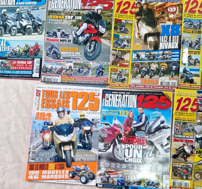 Lot de 11 revue / magazine , moto , Génération 125 , de 2004 a 2009 - photo numéro 6