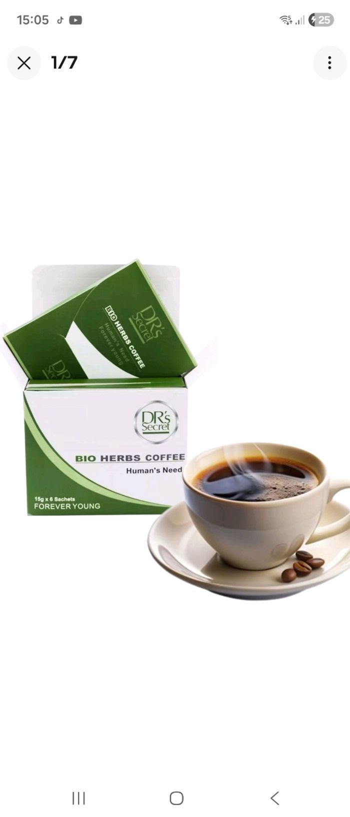 CAFÉ BIO DOCTEUR SECRET 6 SACHETS