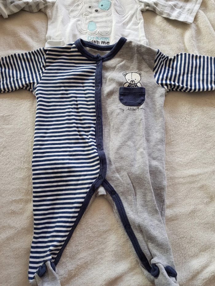 Lot de 3 pyjamas légers bébé garçon 1 mois - photo numéro 4