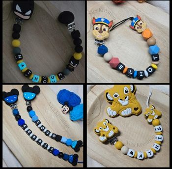 Attache tetine personnalisés 