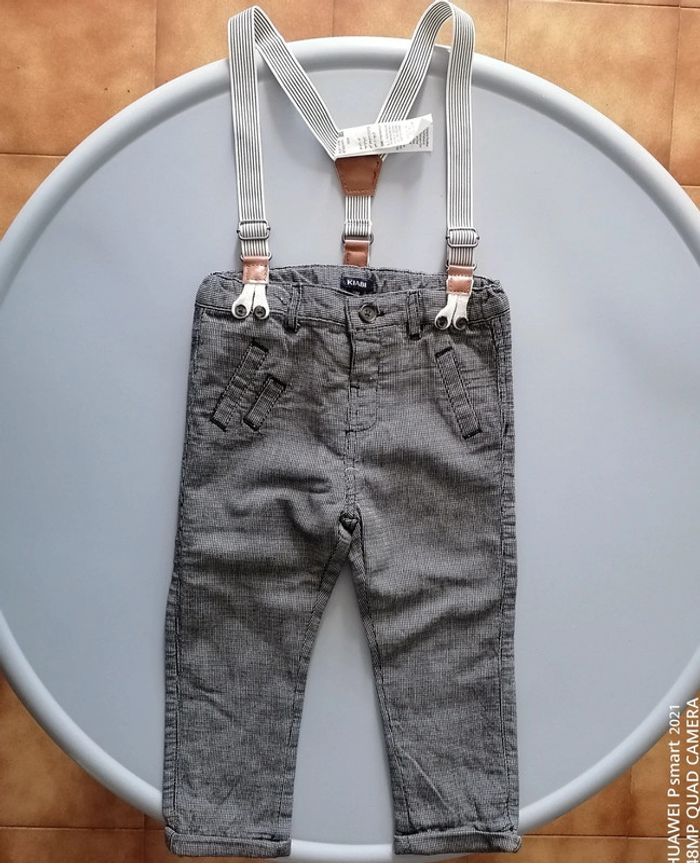 Pantalon habillé à bretelles 24mois
