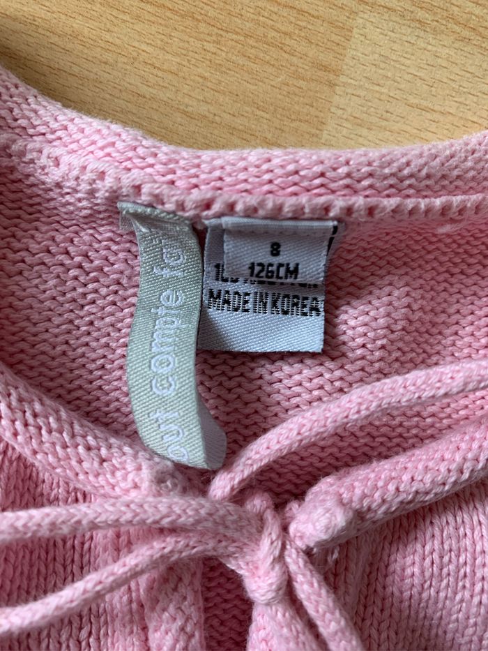 Joli gilet rose TCF 8 ans - photo numéro 3