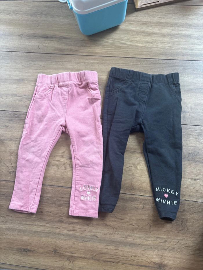 Lot 2 legging Disney, 18 mois