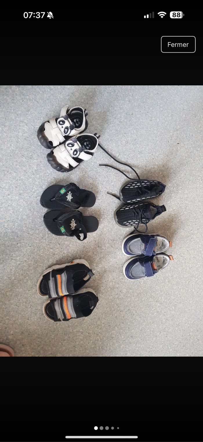 Lot chaussures bébé garçon